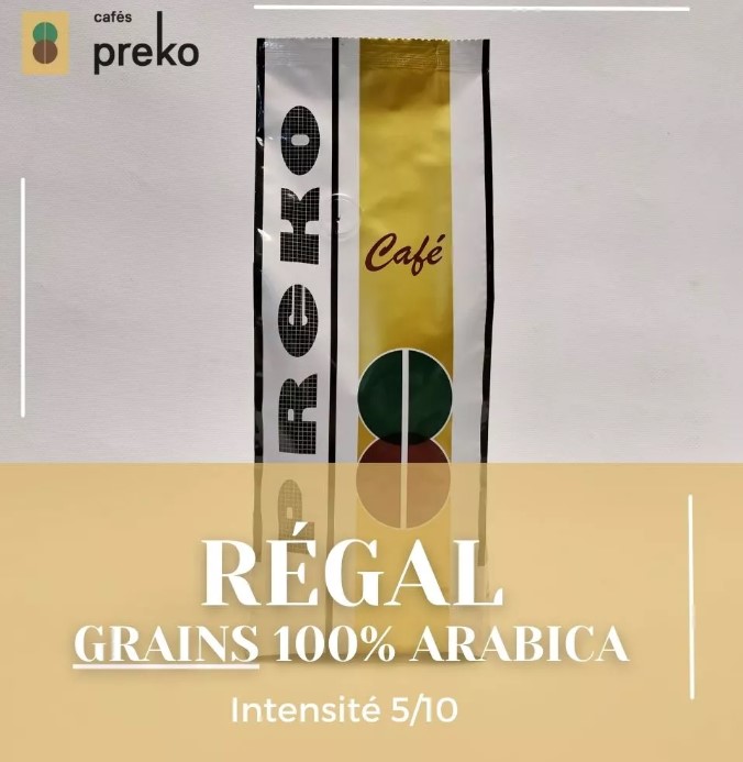Cafés Preko - Régal Grains 500 grammes.