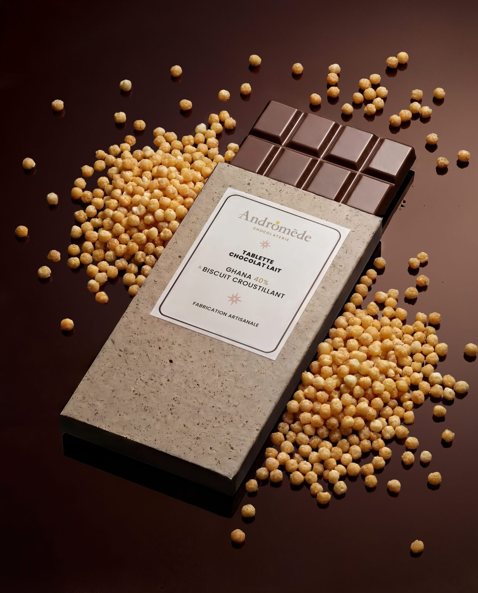 Tablette Lait Ghana 40% & Biscuit Caramélisé